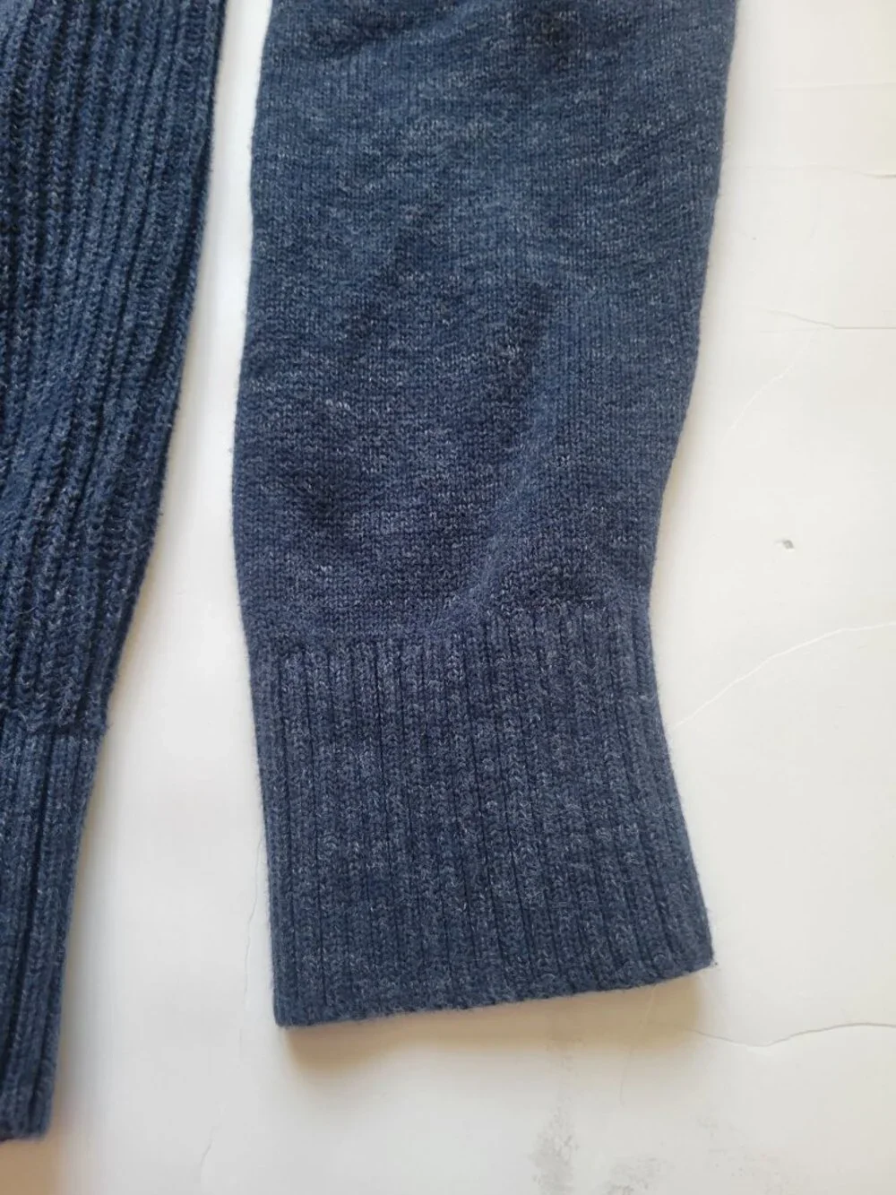 Banana Republic blue organic cotton cardigan full button-up front side pockets